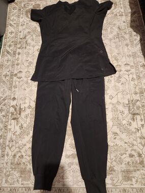 Women's Black Jogger Scrub Pants - Casual Workwear